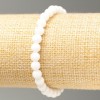 White Agate Bracelet (Pressed) Smooth Round Bead, Diameter 6mm+/-, Length 18cm+/- (Stretch)