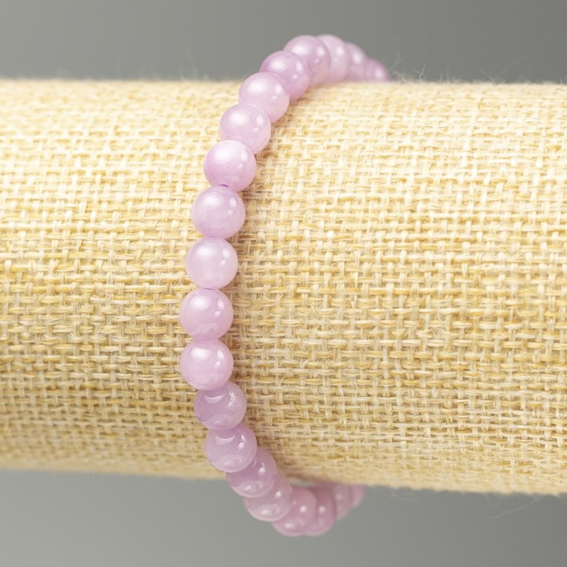 Elastic Bracelet Kunzite (Imitation Acrylic) Smooth Bead, Diameter 6.5mm+-, Length 18cm+