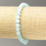 Aquamarine Elastic Bracelet (Imitation Acrylic), Smooth Bead, Diameter 6.5mm+/-, Length 18cm+