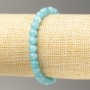 Elastic Bracelet Aquamarine (Imitation Acrylic) Smooth Bead, Diameter 6.5mm+-, Length 18cm+