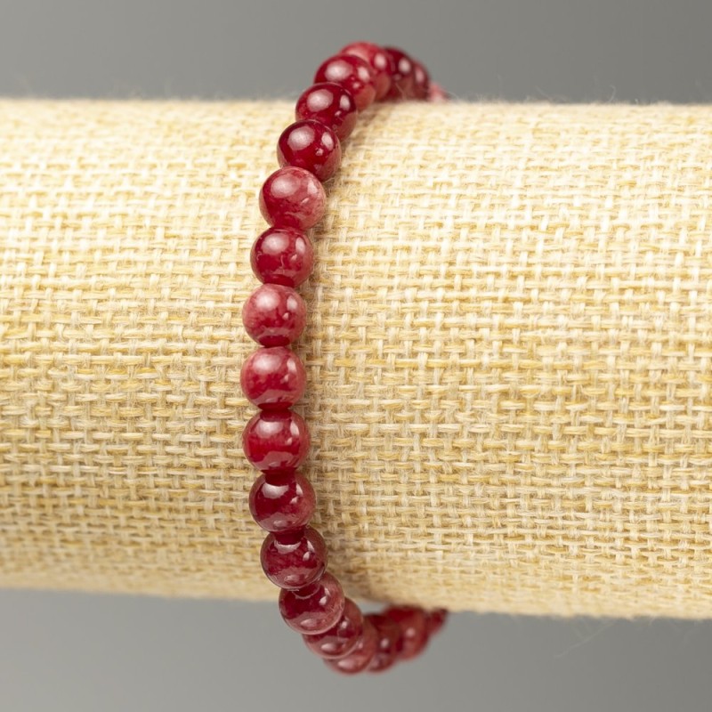 Elastic Bracelet, Tourmaline (faux acrylic), smooth bead, diameter 6.5mm+/-, length 18cm+