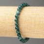 Elastic Bracelet, Tinted Quartz (faux acrylic), viridian colour, smooth bead d 6.5mm+/-, length 18cm+