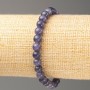 Elastic Bracelet, Iolite (faux acrylic), smooth bead d 6.5mm+/-, length 18cm+