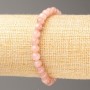 Elastic Bracelet, Strawberry Quartz (faux acrylic), smooth bead d 6mm+/-, length 18cm+
