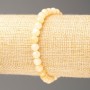 Elastic Bracelet, Mother-of-Pearl (faux acrylic), smooth bead d 6mm+/-, length 18cm+