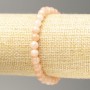 Elastic Bracelet Selenite (Imitation Acrylic) Smooth Bead, Diameter 6mm+-, Length 18cm+