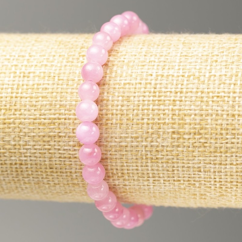 Elastic Bracelet Strawberry Quartz (Imitation Acrylic) Smooth Bead d 6.5mm+-, Length 18cm+
