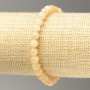 Elastic Bracelet Selenite (Imitation Acrylic) Smooth Bead, Diameter 6.5mm+-, Length 18cm+