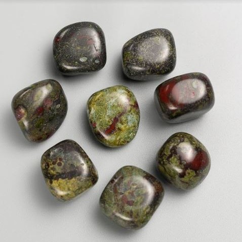 Souvenir Natural Gemstone Dragon's Blood Jasper, Tumbled 21x17mm (+/-), 100g Pack
