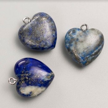 Lapis Lazuli Heart Pendant, Diameter 27x25x10mm+
