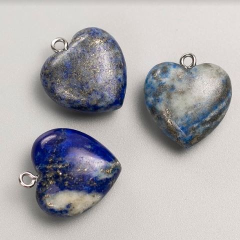 Lapis Lazuli Heart Pendant, Diameter 27x25x10mm+