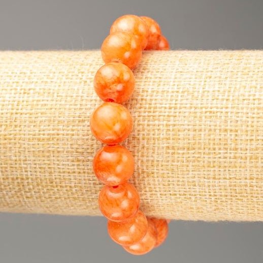 Elasticated Citrine Bracelet (imitation acrylic), diameter 12.5mm+-, length 18cm+
