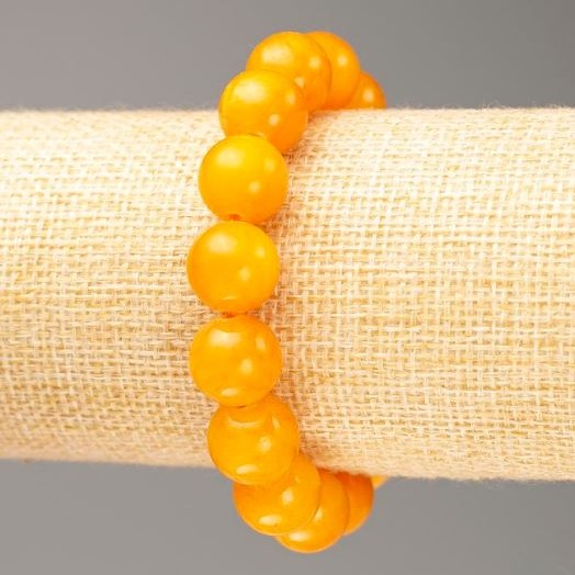 Elasticated Citrine Bracelet (imitation acrylic), diameter 12.5mm+-, length 18cm+