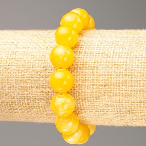 Elasticated Citrine Bracelet (imitation acrylic), diameter 12.5mm+-, length 18cm+