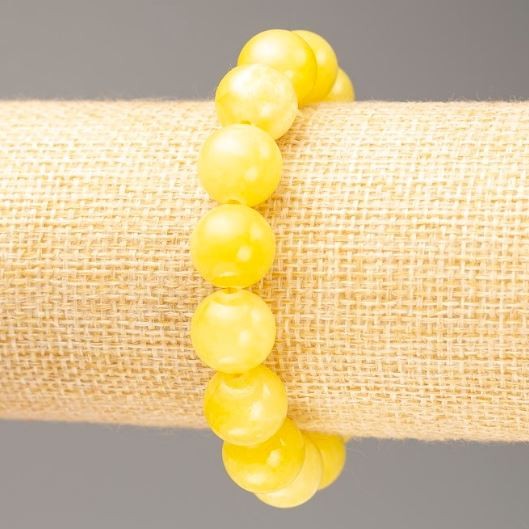 Citrine (Acrylic Imitation) Bracelet on Elastic, diameter 12.5mm+-, length 18cm+