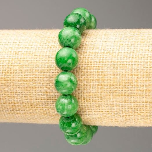 Elastic Bracelet Chrysoprase (Synthetic Acrylic), Diameter 12.5mm+/-, Length 18cm+