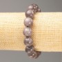 Elastic Bracelet Tinted Quartz (Synthetic Acrylic) Dark Grey Smooth Bead, Diameter 12.5mm+/-, Length 18cm+