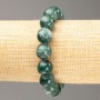 Stretch Bracelet Dyed Quartz Viridian (Imitation Acrylic), Smooth Bead, Diameter 12.5mm+/-, Length 18cm+