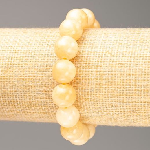 Stretch Bracelet Mother-of-Pearl (Imitation Acrylic), Smooth Bead, Diameter 12.5mm+/-, Length 18cm+