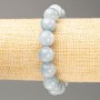 Elastic Bracelet Aquamarine (Synthetic Acrylic) Smooth Bead, Diameter 12.5mm+/-, Length 18cm+