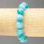Elastic Bracelet Aquamarine (Synthetic Acrylic) Smooth Bead, Diameter 12.5mm+/-, Length 18cm+