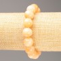 Stretch Bracelet Selenite (Imitation Acrylic), Smooth Bead, Diameter 12.5mm+/-, Length 18cm+