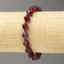 Bracelet on elastic with gemstone Tourmaline faceted baguette, diameter 8x8mm +-, length 18cm+