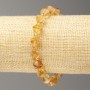 Bracelet on elastic string with Citrine gemstone, faceted trillion-cut, 8x8mm, length 18 cm ±