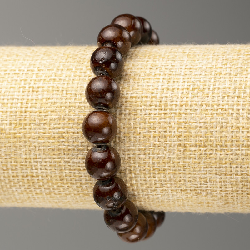Elastic Bracelet Tiger's Eye (artificial acrylic) smooth bead, diameter 10mm +-, length 18cm+
