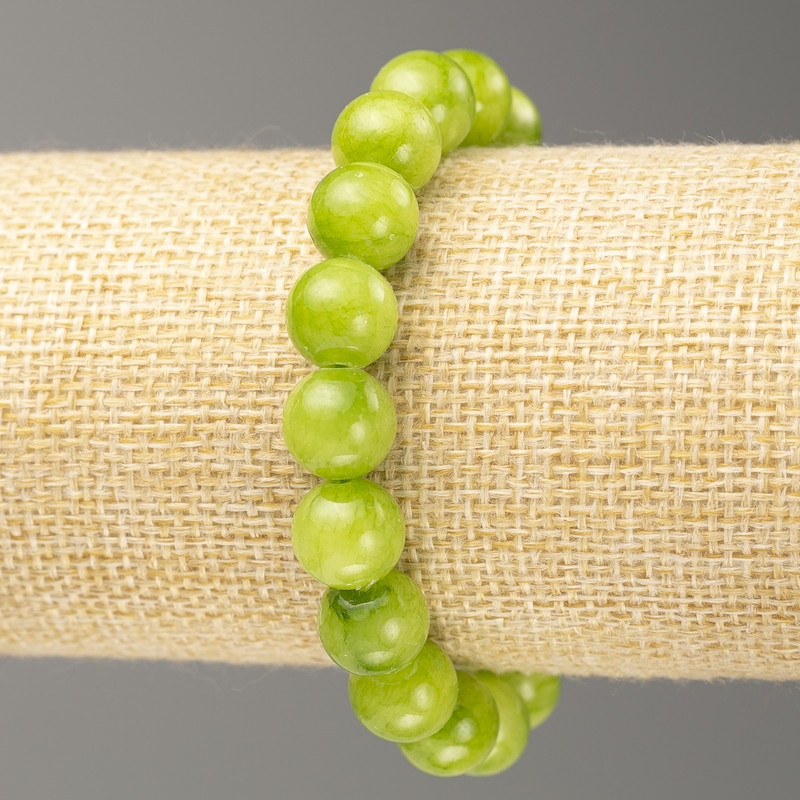 Elastic Bracelet Onyx (imitation acrylic) smooth bead, diameter 10mm +-, length 18cm+