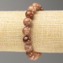 Elastic Bracelet Selenite (imitation acrylic) smooth bead, diameter 10mm +-, length 18cm+