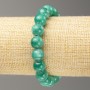 Elastic Bracelet Amazonite (imitation acrylic) smooth bead, diameter 10mm +-, length 18cm+