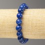 Elastic Bracelet Lapis Lazuli (imitation acrylic) smooth bead, diameter 10mm +-, length 18cm+
