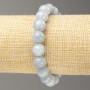 Elastic Bracelet Aquamarine (imitation acrylic) smooth bead, diameter 10mm +-, length 18cm+