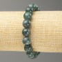 Elastic Bracelet Moss Agate (imitation acrylic) smooth bead, diameter 10mm +-, length 18cm+