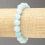 Elastic Bracelet Aquamarine (imitation acrylic) smooth bead, diameter 10mm +-, length 18cm+