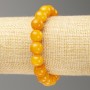 Elastic Bracelet Amber (imitation acrylic) smooth bead, diameter 10mm +-, length 18cm+