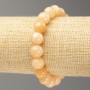 Selenite Bracelet on Elastic (imitation acrylic), smooth bead, diameter 10mm +/-, length 18cm+