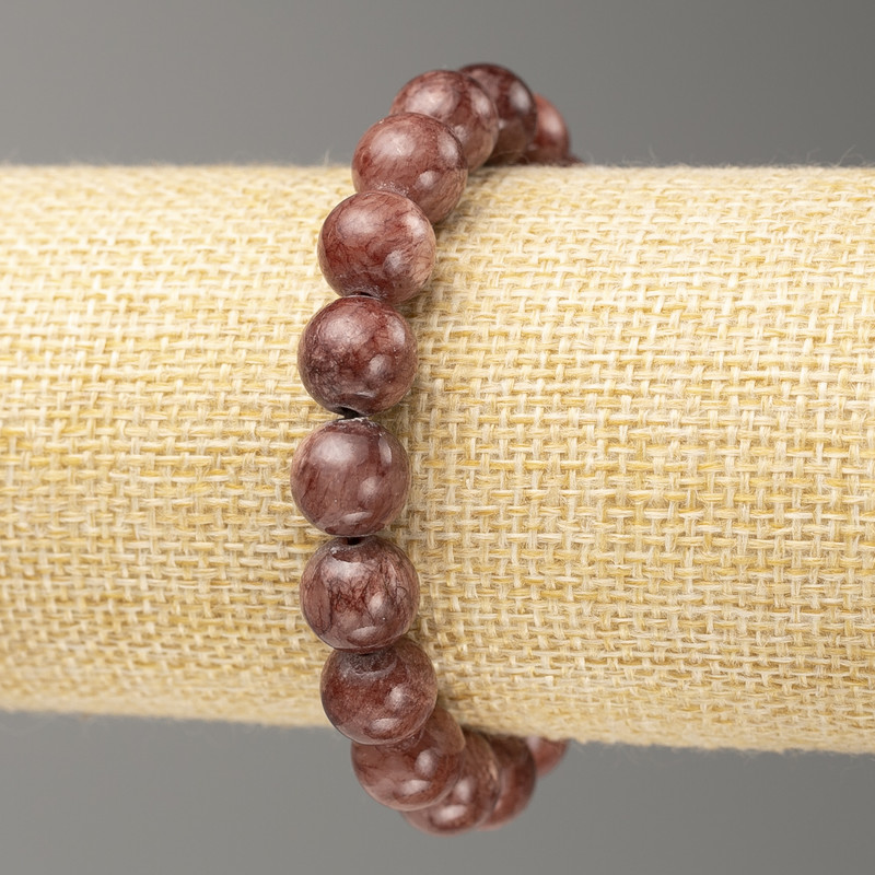 Selenite Bracelet on Elastic Band (Imitation Acrylic), Smooth Bead, Diameter 10mm+-, Length 18cm+