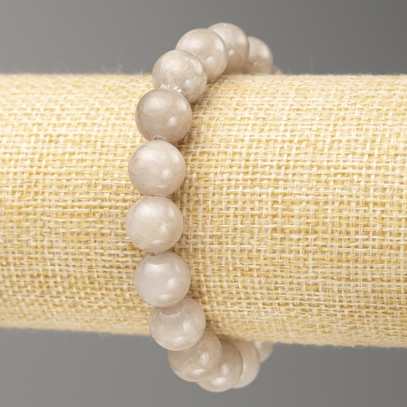 Smoky Agate Bracelet on Elastic Band (Imitation Acrylic), Smooth Bead, Diameter 10mm+-, Length 18cm+