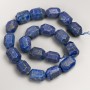 Lapis lazuli beads on thread Faceted natural nuggets, diameter 15×20mm ±, length 39cm ±