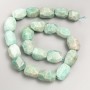Faceted Amazonite Beads on Thread, Nuggets, 15x20mm diameter, 37cm length