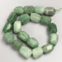 Nephrite Beads on Thread, Faceted Nugget Stones, Diameter 15×20mm, Length 39cm