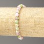 Pink-Green-White Ocean Nephrite Bracelet (imitation acrylic), diameter 6mm +/-, length 18cm+/- smooth bead on elastic