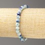 Blue-White Ocean Nephrite Bracelet (imitation acrylic), diameter 6mm +/-, length 18cm+/- smooth bead on elastic