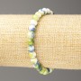Blue-Green-White Ocean Nephrite Bracelet (imitation acrylic), diameter 6mm +/-, length 18cm+/- smooth bead on elastic