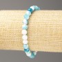 Light Blue-White Ocean Nephrite Bracelet (imitation acrylic), diameter 6mm +/-, length 18cm+/- smooth bead on elastic