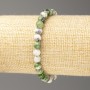 Grey-Green-White Ocean Nephrite Bracelet (imitation acrylic), diameter 6mm +/-, length 18cm+/- smooth bead on elastic