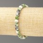 Bracelet Green-Grey-White Ocean Jade (Synthetic Acrylic), Diameter 6mm+-, Length 18cm+- Smooth Bead on Elastic