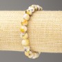 Grey-Yellow-White Ocean Jade Bracelet (imitation acrylic), diameter 8mm +/-, length 18cm+/- smooth bead on elastic